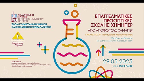 Εκδήλωση 2023: Επαγγελματικές προοπτικές Σχολής ΧΗΜΗΠΕΡ όπως καταγράφονται από τους Αποφοίτους μας, Σχολή Χημικών Μηχανικών & Μηχανικών Περιβάλλοντος